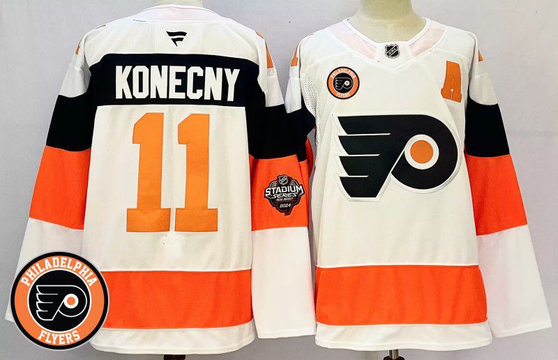 Men Philadelphia Flyers #11 Konecny White Fanatics 2025 NHL Jersey style 2->philadelphia flyers->NHL Jersey